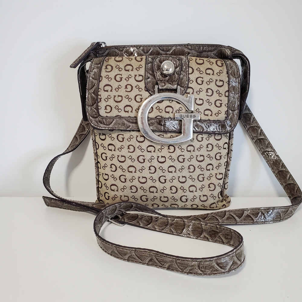 Guess Monogram Crossbody Bag